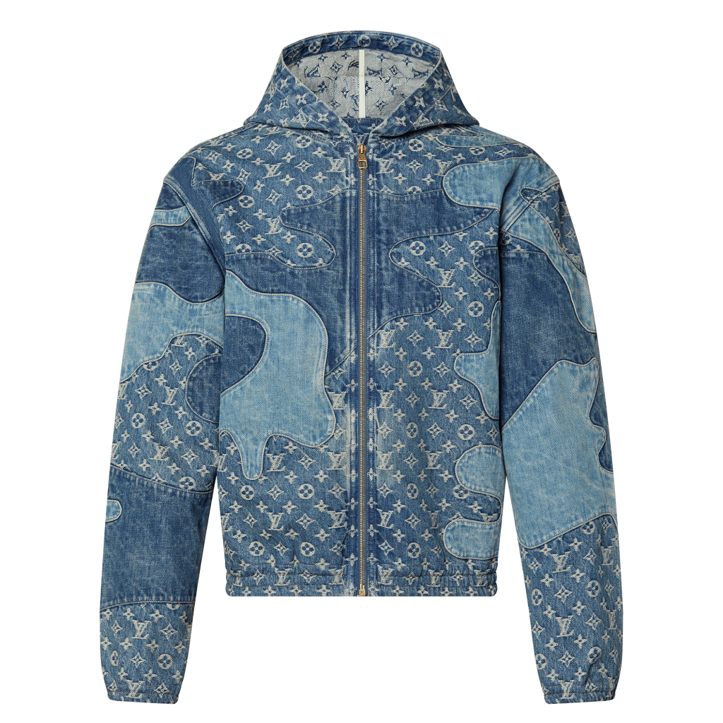 Louis Vuitton Monogram Patchwork Denim Hoodie